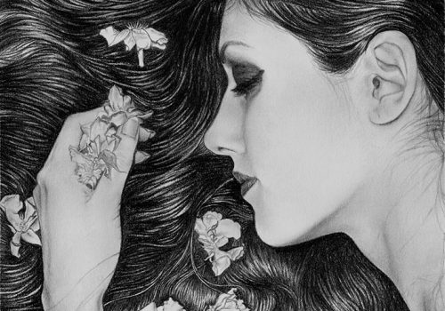Retrato Emotivo De Chica A Lápiz