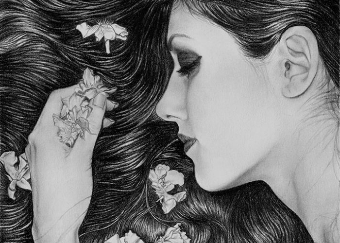 Retrato Emotivo De Chica A Lápiz